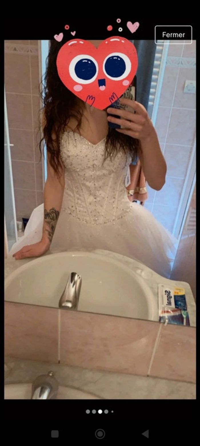 Robe de mariée neuve S bustier - photo numéro 4