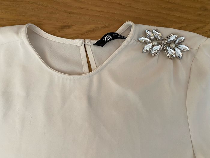 Zara Blouse blanche Taille 36 - photo numéro 4