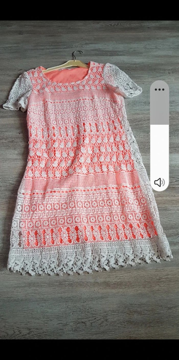Robe été 38/40 dentelle macramé - photo numéro 3