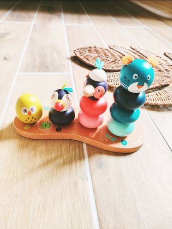 🦜Abaque les animaux de la jungle formes à trier et empiler marque Moulin Roty