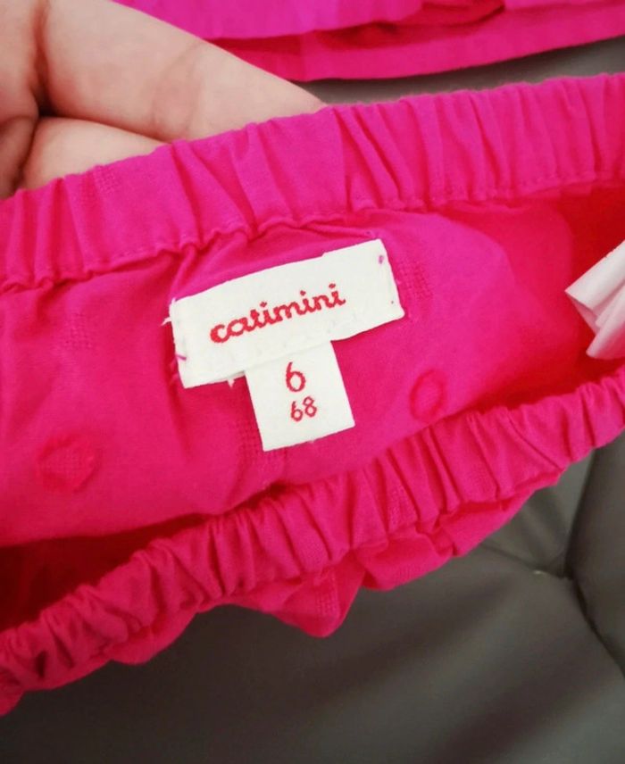 Ensemble robe et bloomer Catimini 6 mois. - photo numéro 3