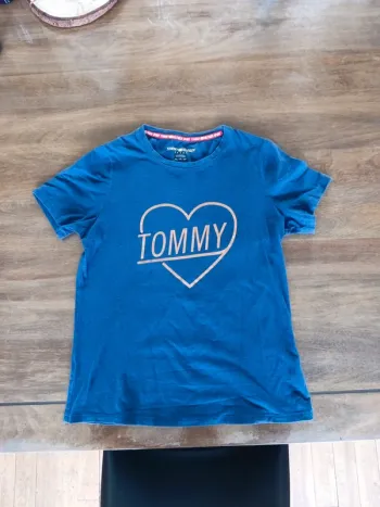 T-shirt femme tommy Hilfiger Sport bleu rose taille XS