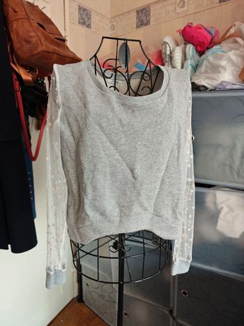 Sweat Femme avec manches dentelle