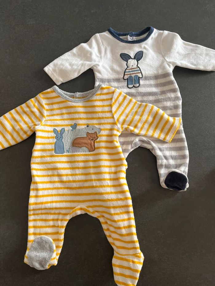 Lot de 2 pyjamas dors bien obaibi 1 mois bébé garçon