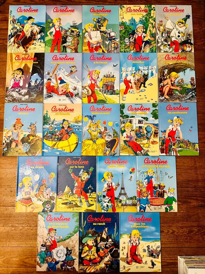 Lot incroyable de 22 albums Caroline bd livres Pierre Probst Hachette