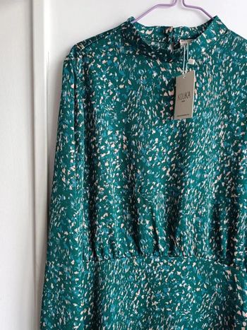 Robe verte à motifs tachetés Kouka Paris Taille L Neuf avec étiquette
