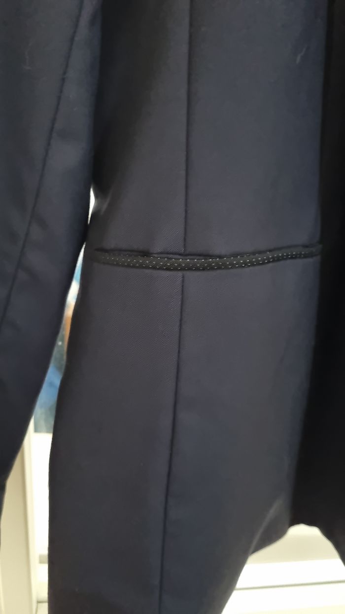 Veste blazer Chattawak bleu nuit laine et cachemire  42 neuve - photo numéro 5