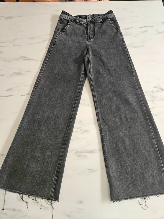 Oraije jeans gris taille haute S - photo numéro 2