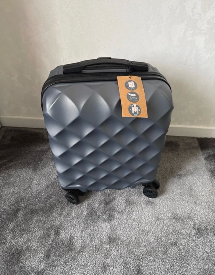 Valise voyage grise taille 45X34X20 cm - photo numéro 4