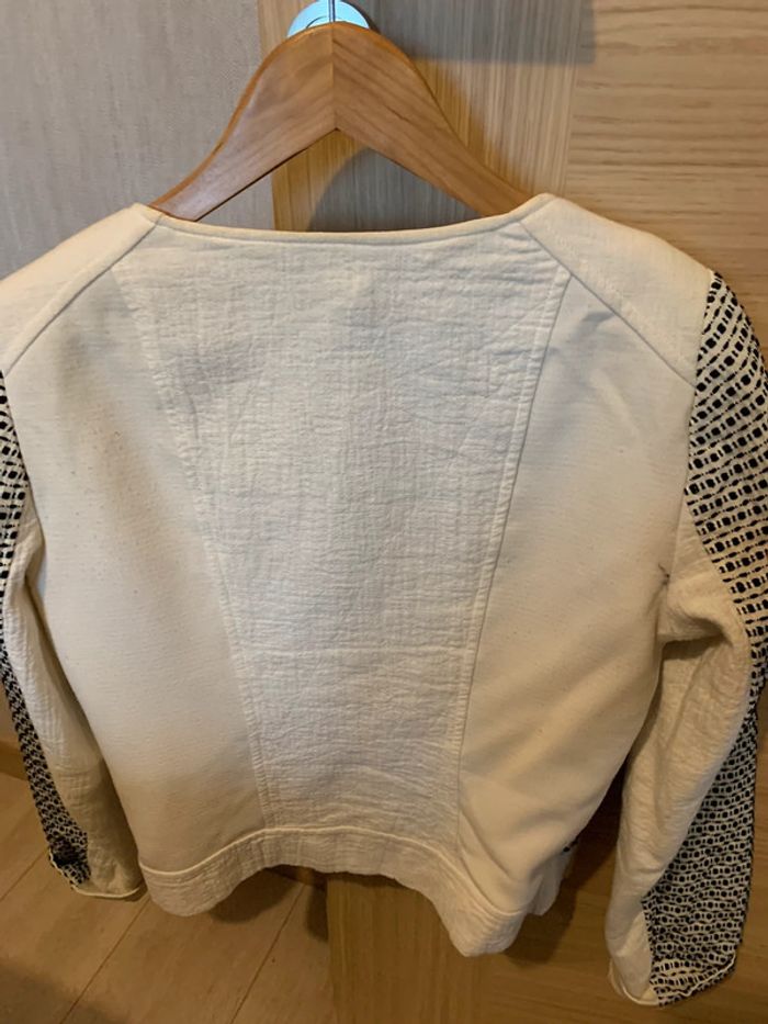 Veste Nafnaf T38 noire à motif - photo numéro 2