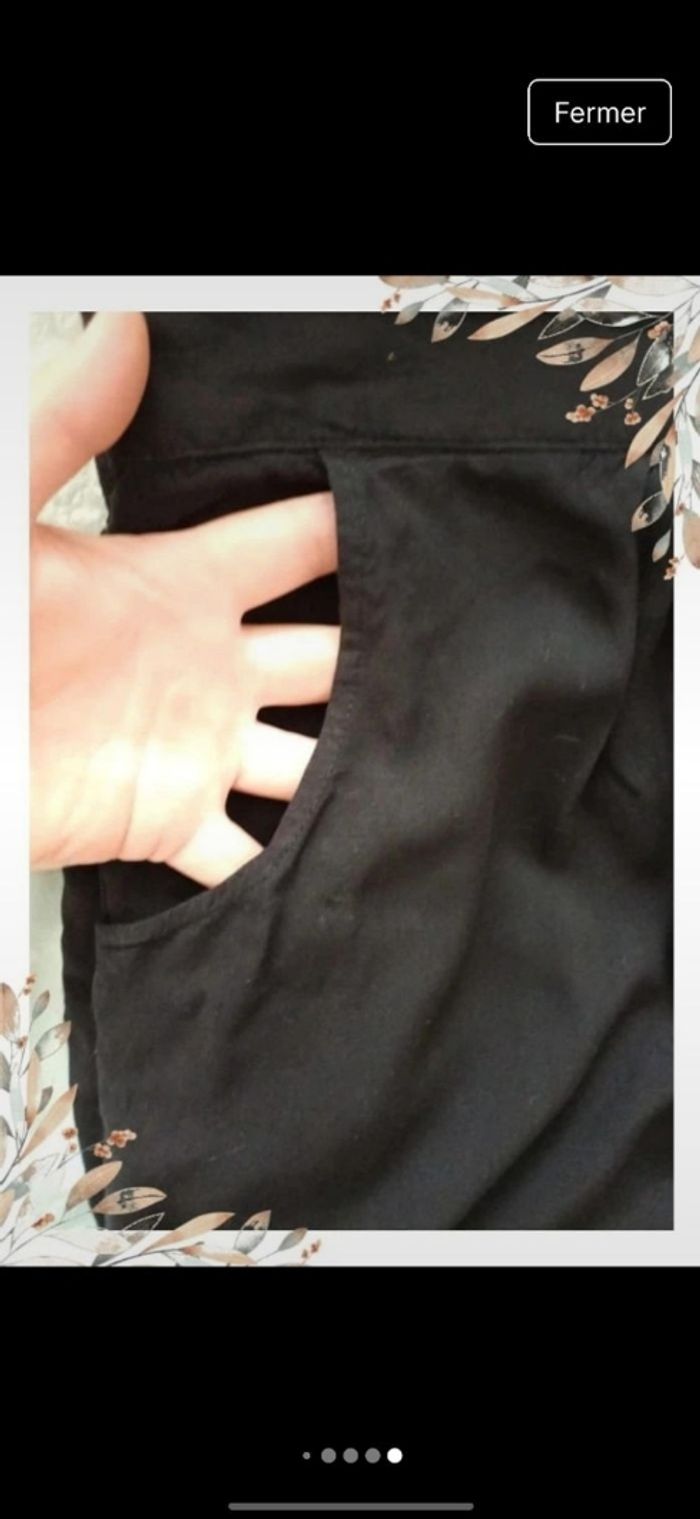 Jupe noire fluide en viscose doublée 38 - photo numéro 7