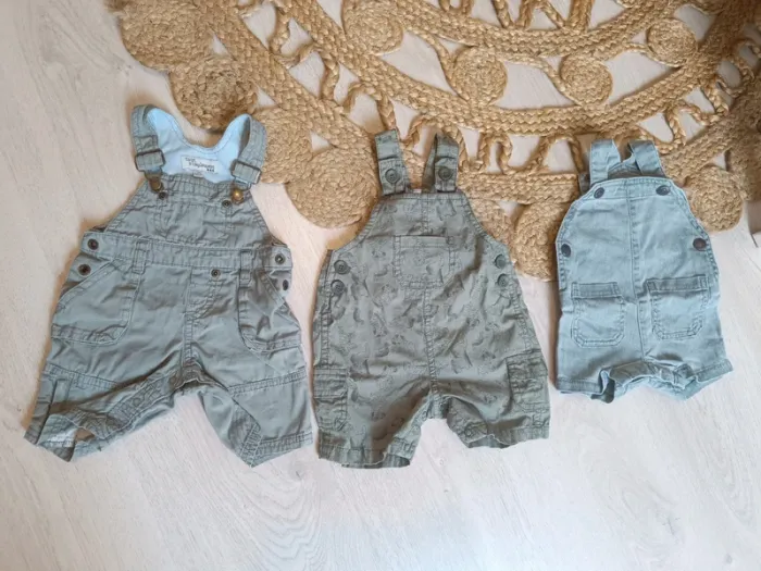 Lot de 3 salopettes 3 mois