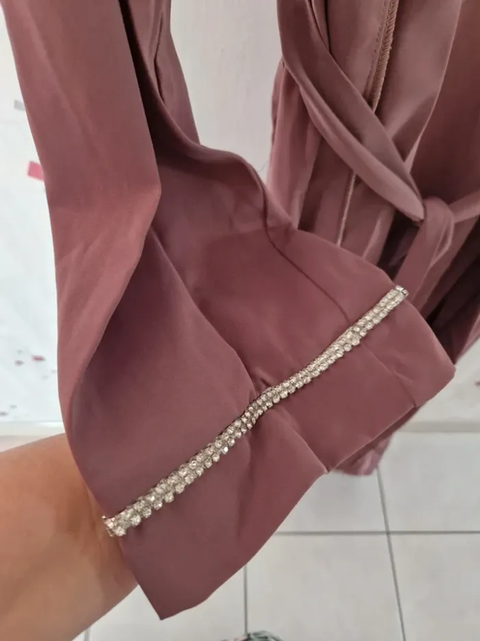 Robe Abaya femme avec ceinture T M - photo numéro 2