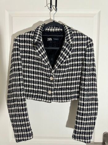 Blazer court motif Vichy ZARA
