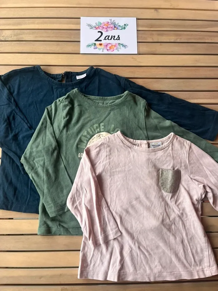 Lot teeshirt 2 ans - photo numéro 2