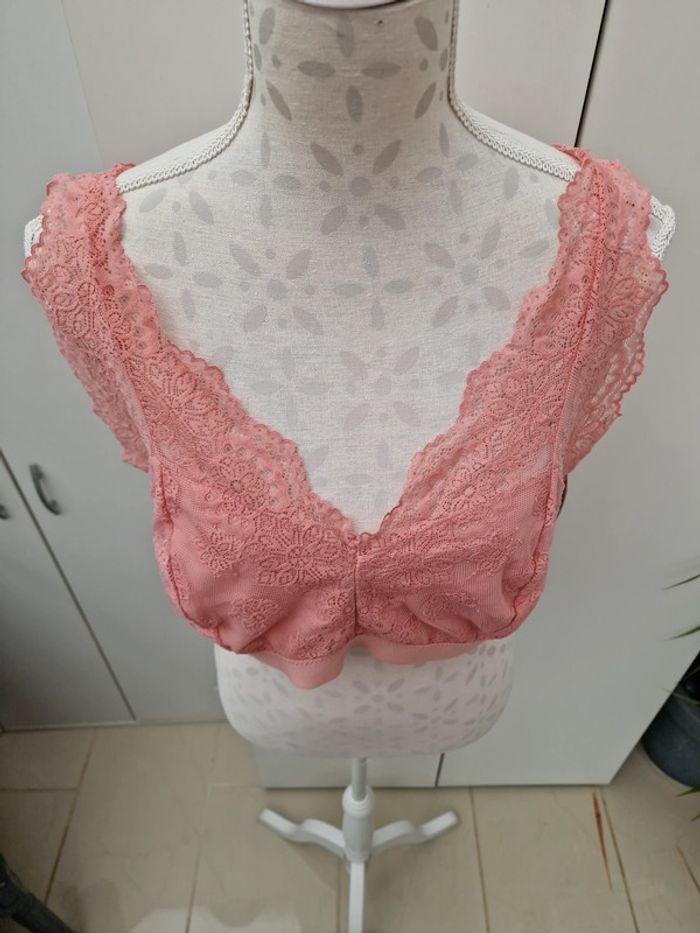 Soutien Gorge Brassiere Dentelle Rose - photo numéro 2