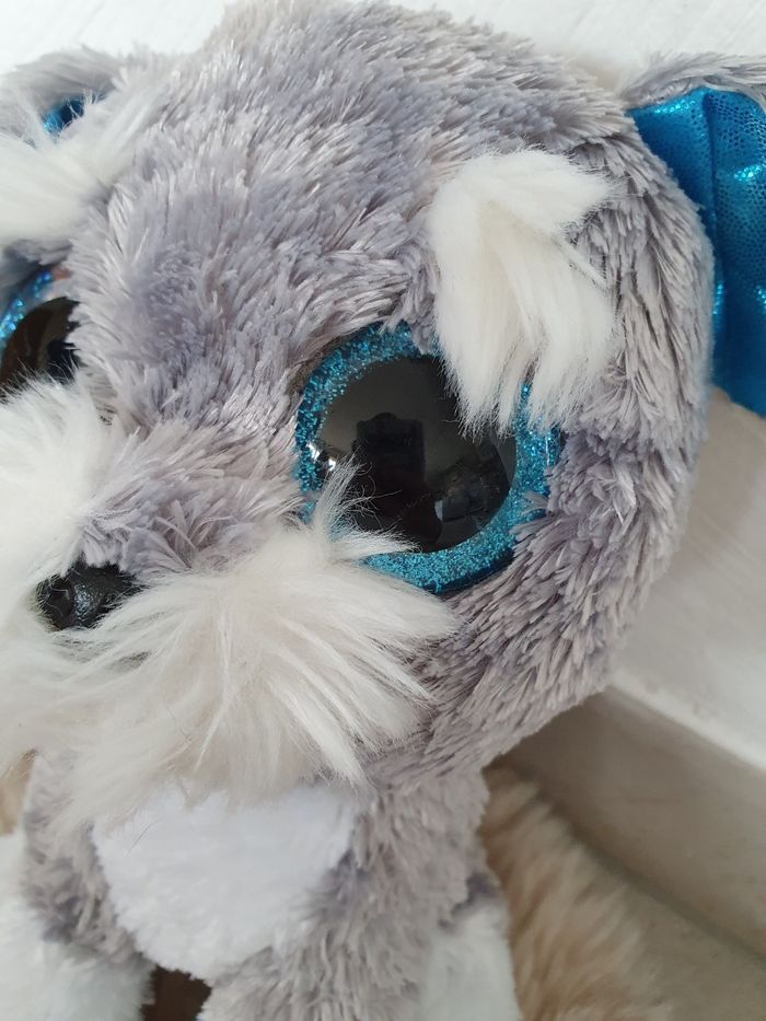 Peluche chien gris ty - photo numéro 2