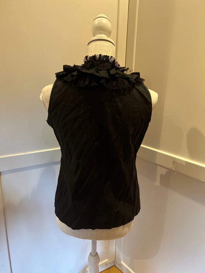 Gilet chic noir taille m 38 dentelle piaza italia - photo numéro 3