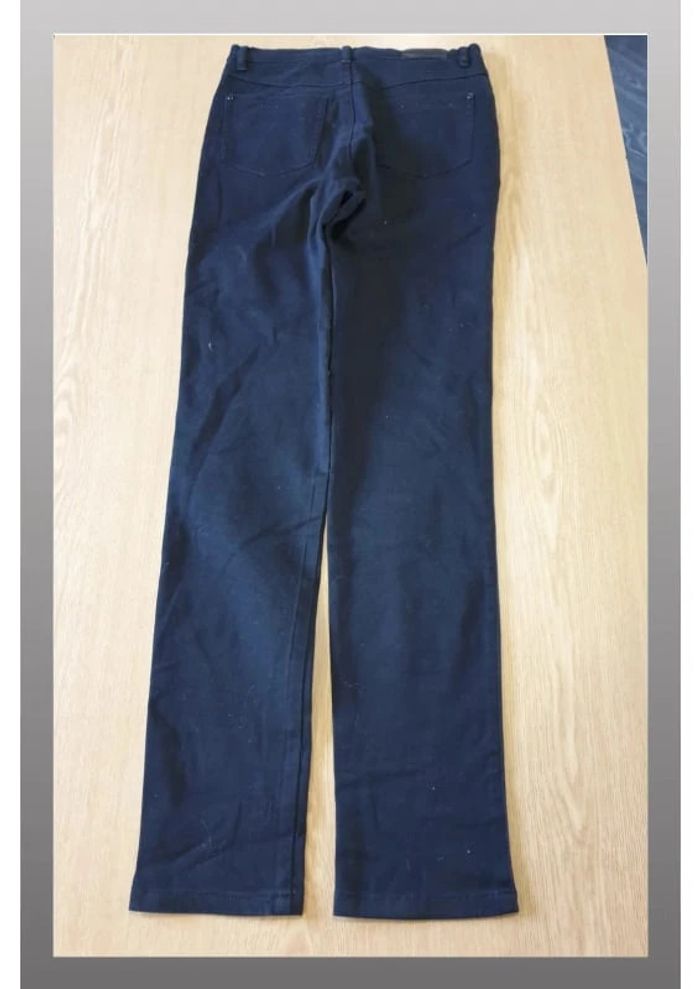 Pantalon en toile femme Carla Simoni T36 long 104cm noir - photo numéro 2