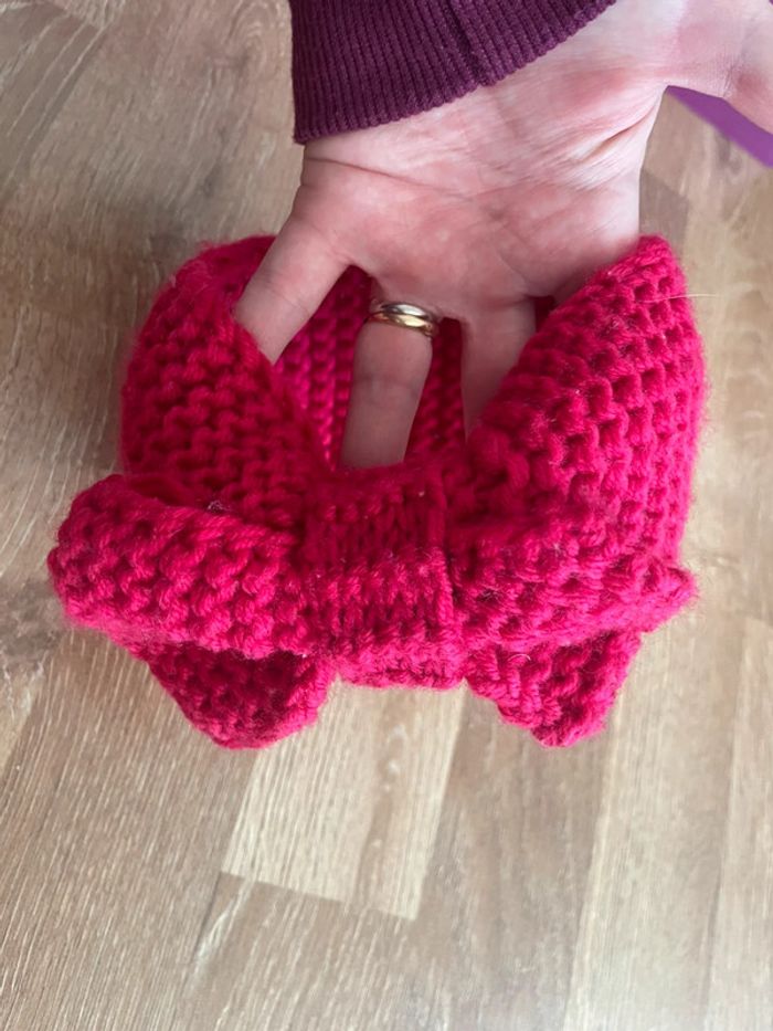 Bandeau snood hiver tricot bébé fille - photo numéro 3