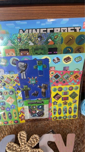 ⛏️✨ Méga lot de stickers Minecraft 🎮💚