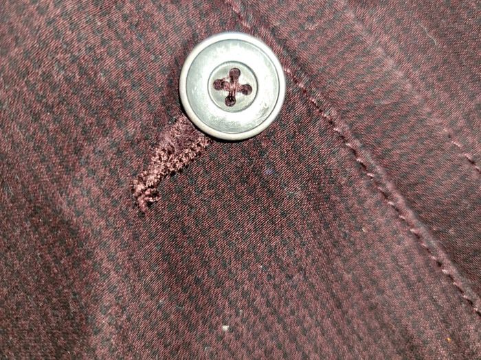 Pantalon bordeaux à petits carreaux - photo numéro 4