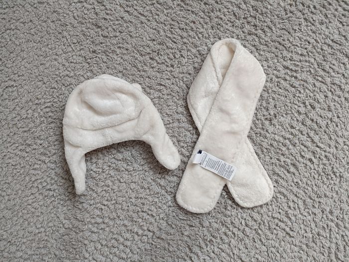 Bonnet + écharpe ourson taille 43 - photo numéro 2