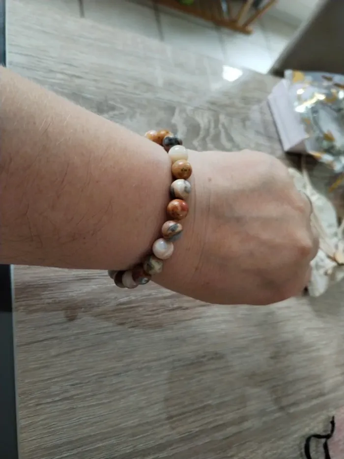 Bracelet perles véritables agate - photo numéro 5