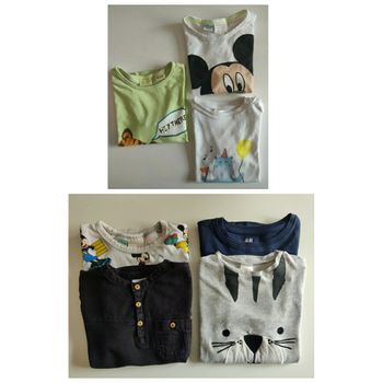 Lot de tee shirts manches courtes 18-24 mois