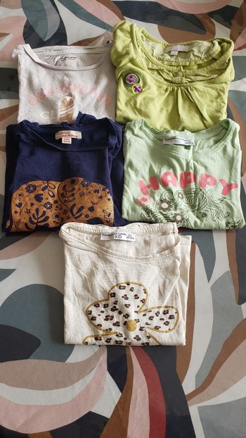 Lot 5 tee short manche courte 4 ans fille