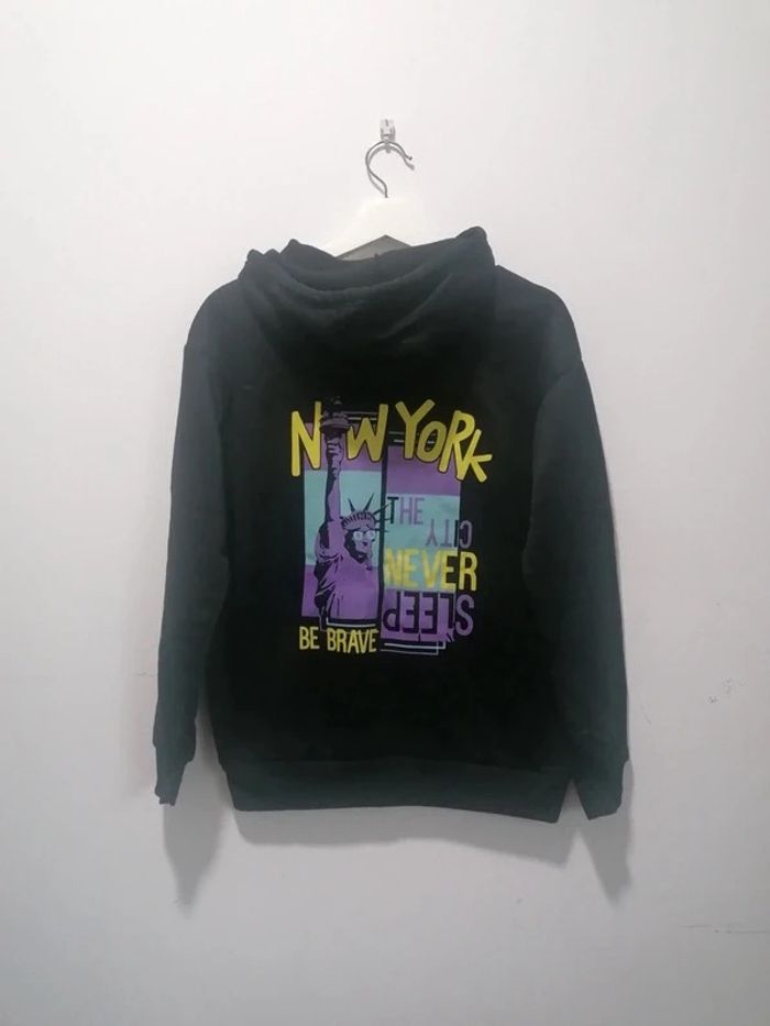 Sudadera oversize unisex negra NY