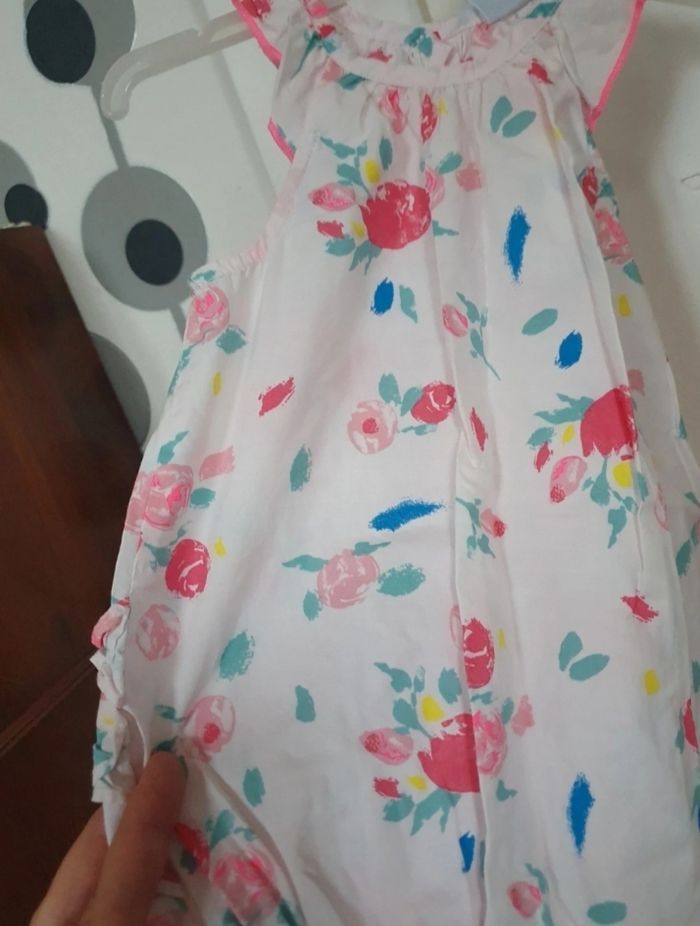 Bodie en tissu fleuri petit bateau taille 6 mois neuf - photo numéro 5