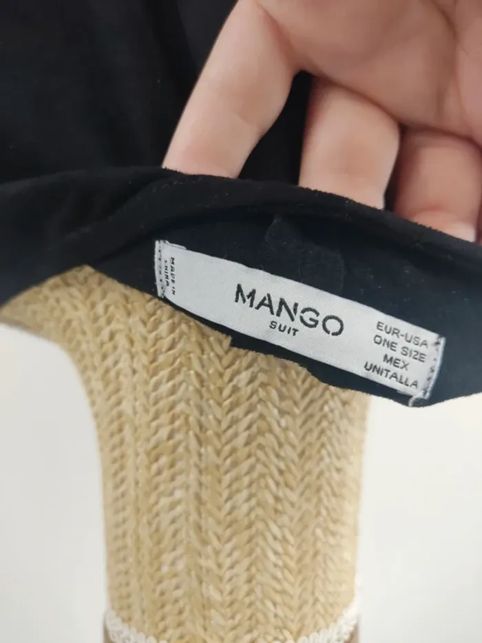 Cape en suédine noire à franges TU Mango neuve - photo numéro 6