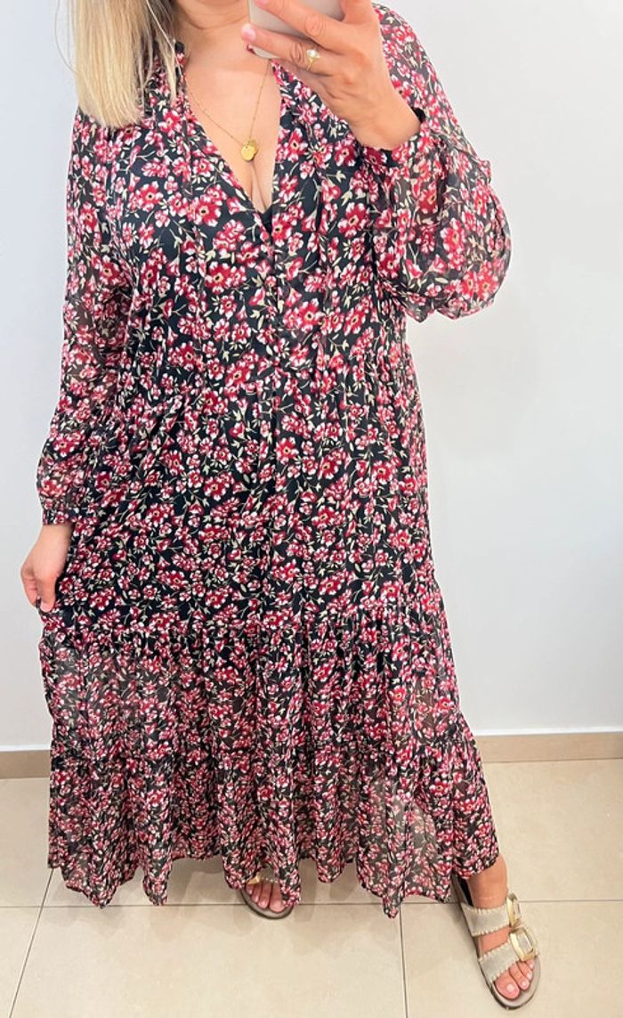 🌹 Robe longue fleurie Lefties Taille L - photo numéro 4