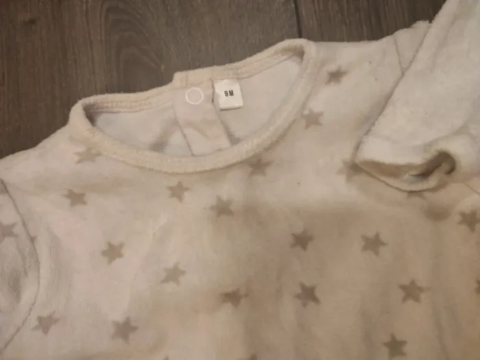 Lot 2 pyjamas mots d'enfants 9 mois étoile mixte - photo numéro 3