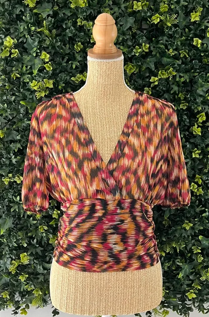 T.shirt/cache coeur noir et rouge Morgan De Toi pour femme, taille : 38