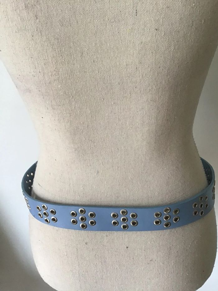 Ceinture bleu ciel et argenté taille 85 (0224) - photo numéro 4