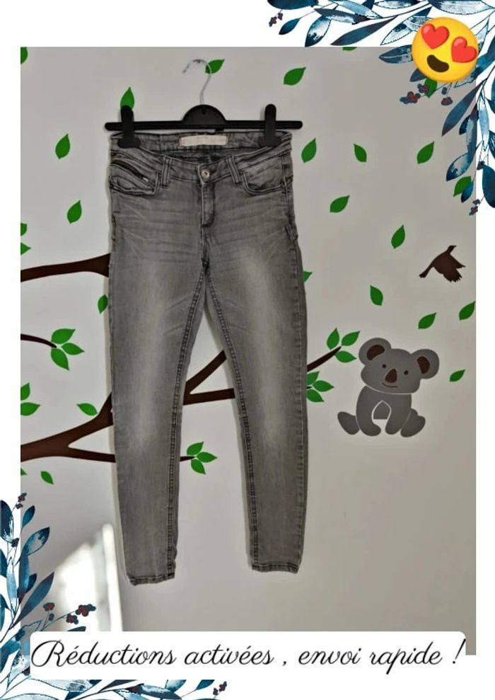Jean gris femme T34