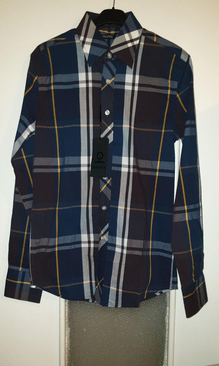 Chemise à carreaux homme