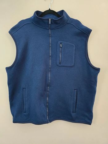 Gilet polaire sans manches Chaps bleu marine zippé avec poches taille XXL homme