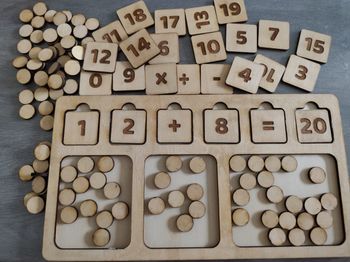 Jeux en bois Montessori mathématiques