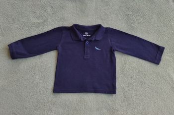 Polo manches longues bleu marine Mots d'enfants 24 mois, très bon état