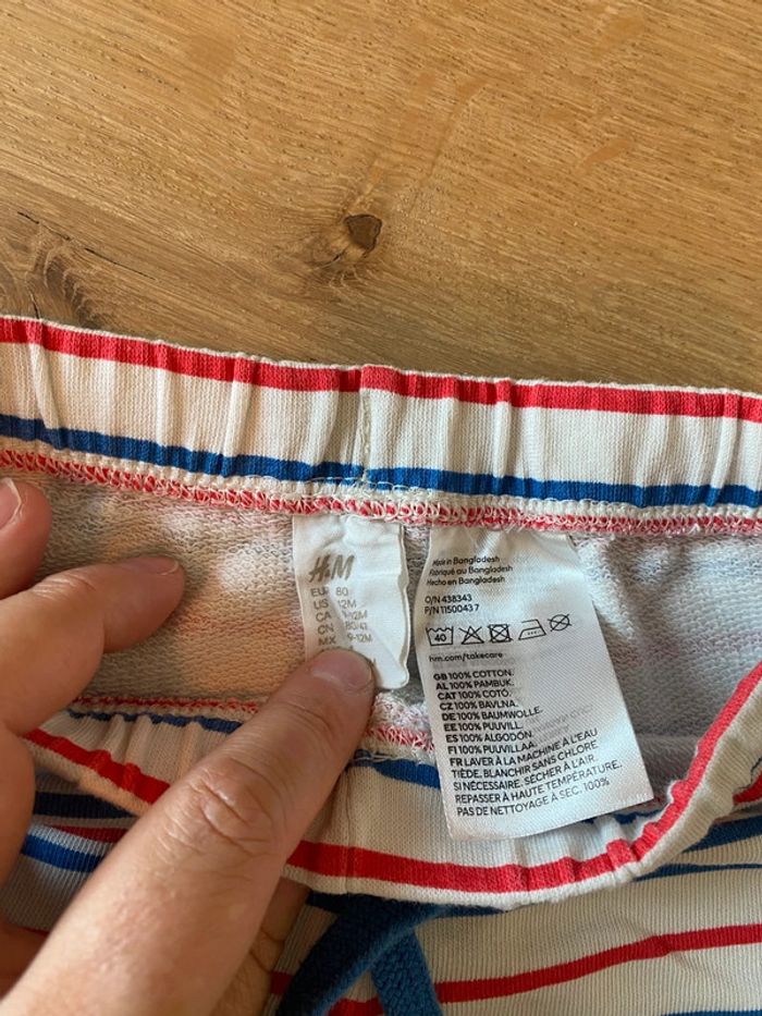 Short molleton rayé h&m - photo numéro 2