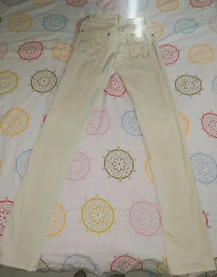 Pantalon femme stretch beige T34 - photo numéro 2