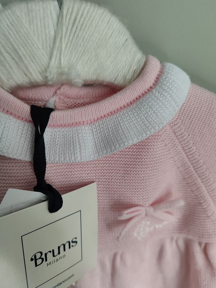Robe en maille brums Milano NEUVE - 6 mois (68cm) - Rose poudré - photo numéro 2