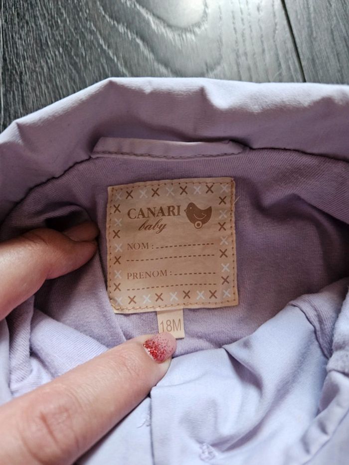 Veste Mi-Saison Canari Baby Taille 18 Mois 🪻 - photo numéro 3