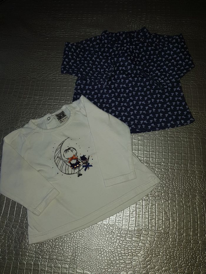 Lot de 2 t-shirts 9 mois Tape à l'oeil