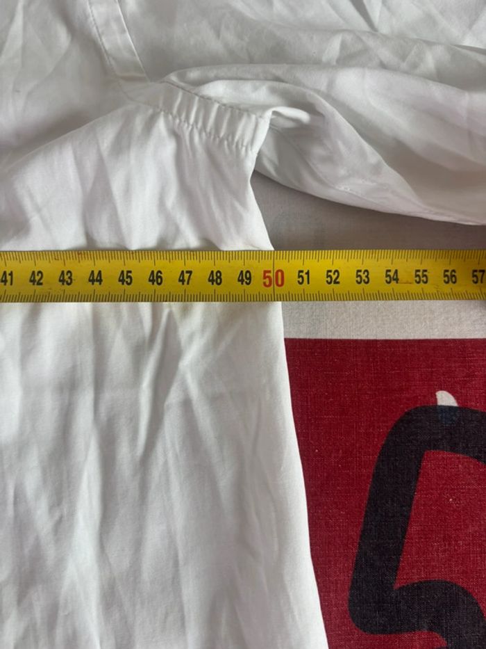 Chemise Ralph Lauren Vintage Blanc Logo Bleu Taille S/M - photo numéro 13
