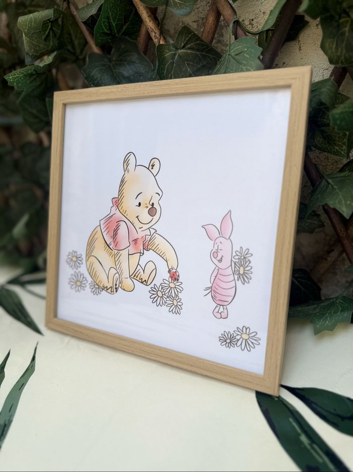 Lot de 3 cadres Winnie l’ourson peinture sur toile  – Déco chambre bébé/enfant - photo numéro 4
