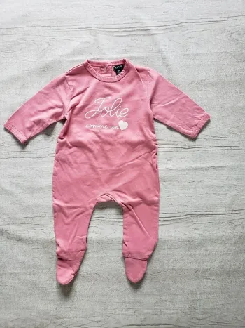 Grenouillère Kiabi coton fille 3 mois rose flamingo